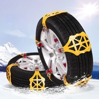 4pcsset car tyre winter roadway safety tire snow adjustable anti skid safety tpu chains double snap skid wheel parts accessorie