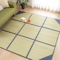 japanese iris carpets for living room children room natural rushes straw mat home decor parlor floor rugs 200200cm large carpet