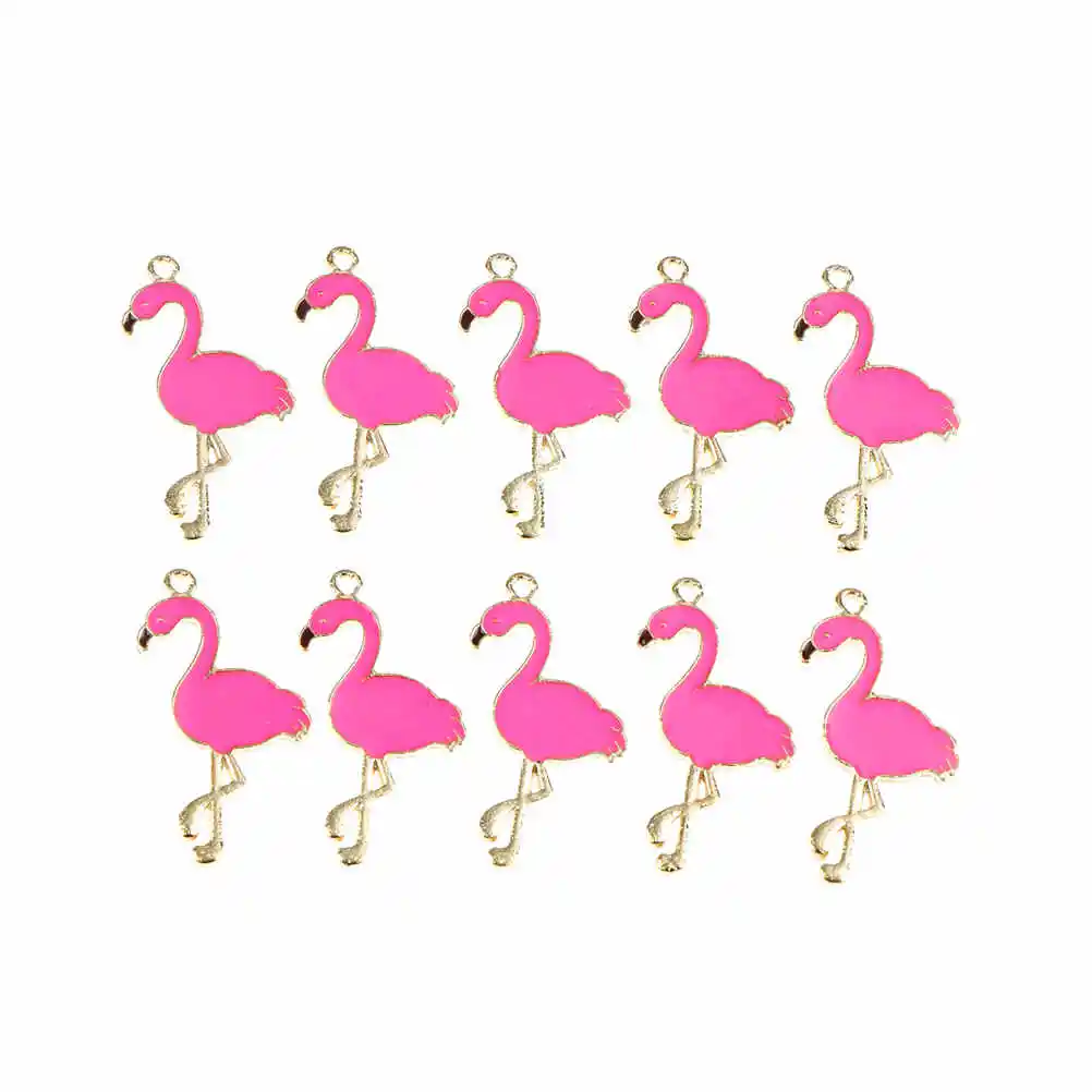 10 шт. сплав эмаль капля масло Красный Розовый Лебедь Кулон DIY ожерелье результаты