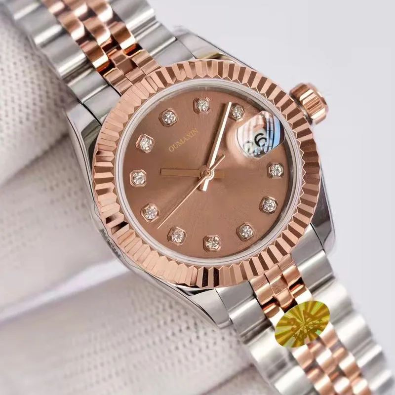 

2021 new 28mm 31mm 36mm ladies watch automatic mechanical sapphire glass coffee dial 316 stainless steel clock waterproof