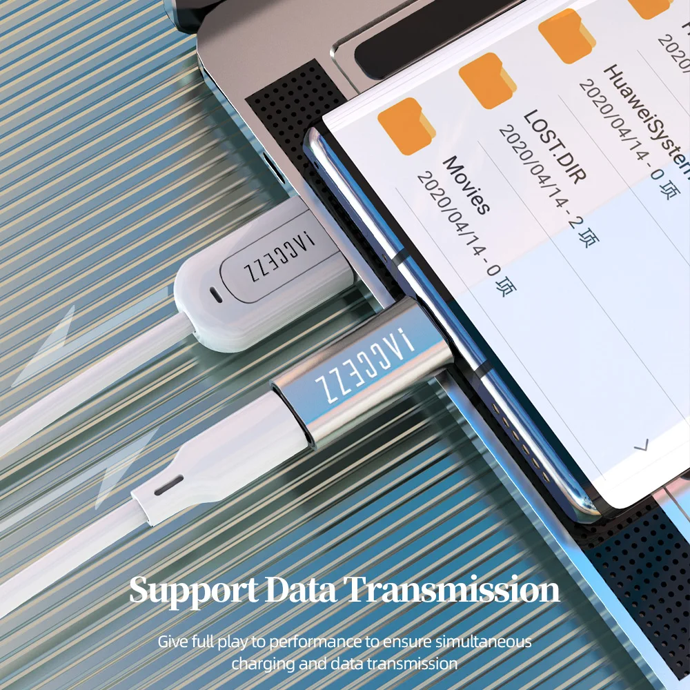 ! ACCEZZ 3 шт. OTG адаптер USBC для IPhone кабель Мужской Type-C освещения женской зарядки