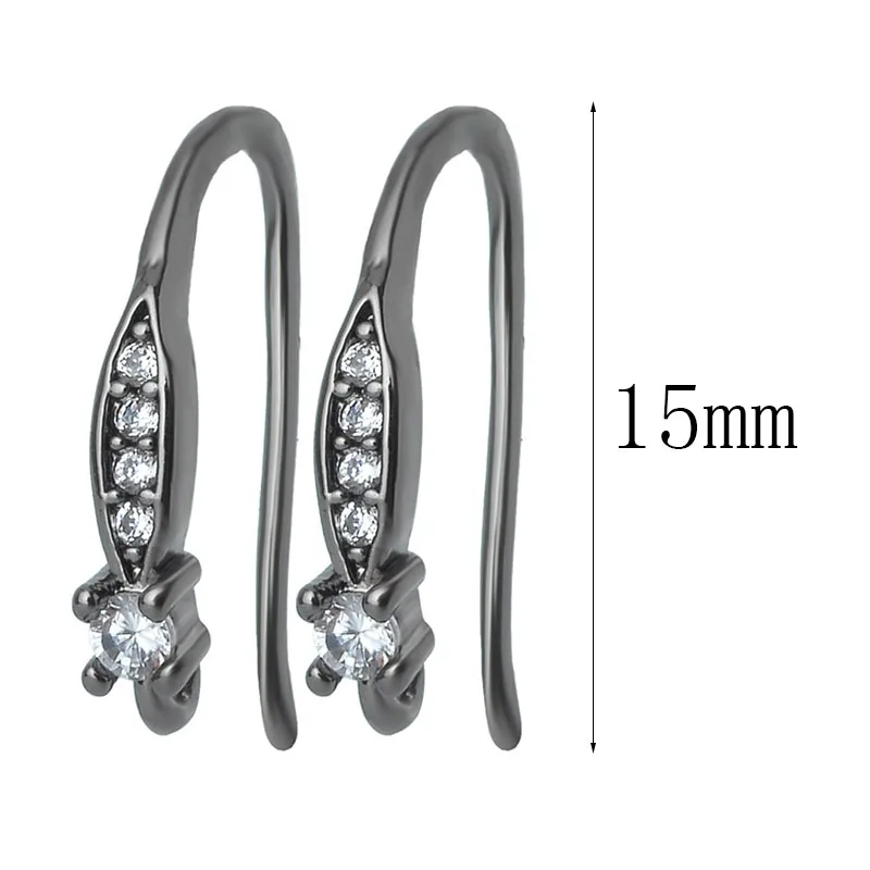 

Peixin New Fashion Luxury Zircon Brass Earring Hook Accessories For Women's Dangle Earrings DIY Jewelry Making Supplies Finding