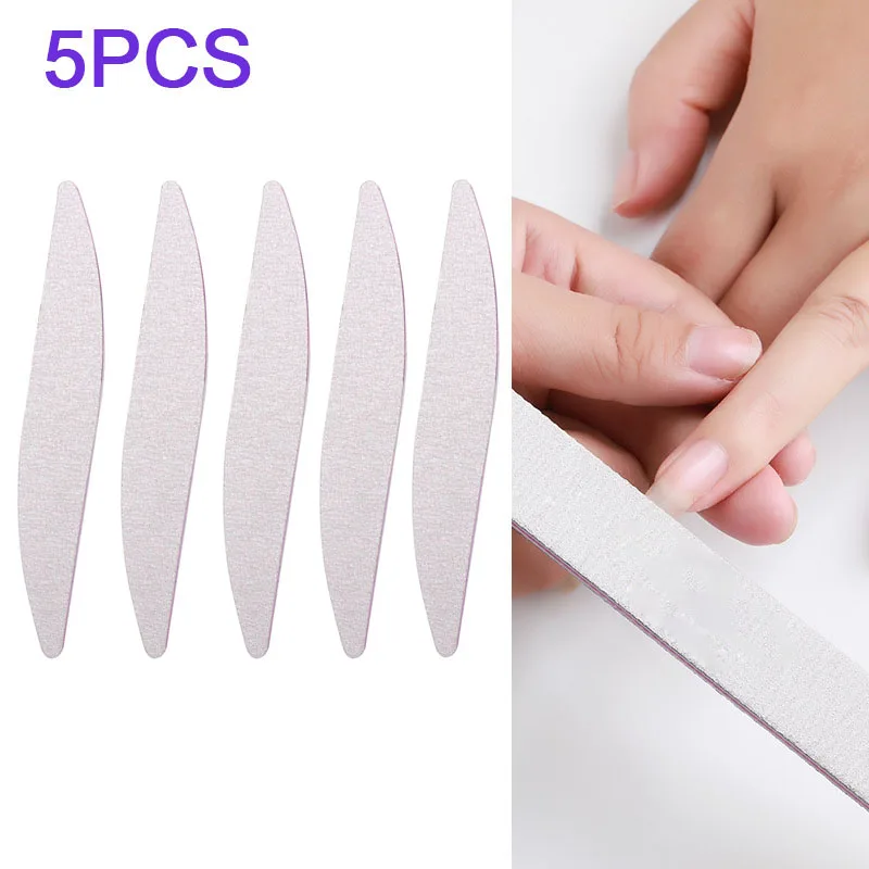 5PCS 1/5 шт Пилочки для ногтей профессиональная пилка для ногтей 100/180 буферный блок запасами ивовых деревьев форма для Маникюр УФ-гель лаковый файл наждачная бумага инструмент - Цвет: 5PCS