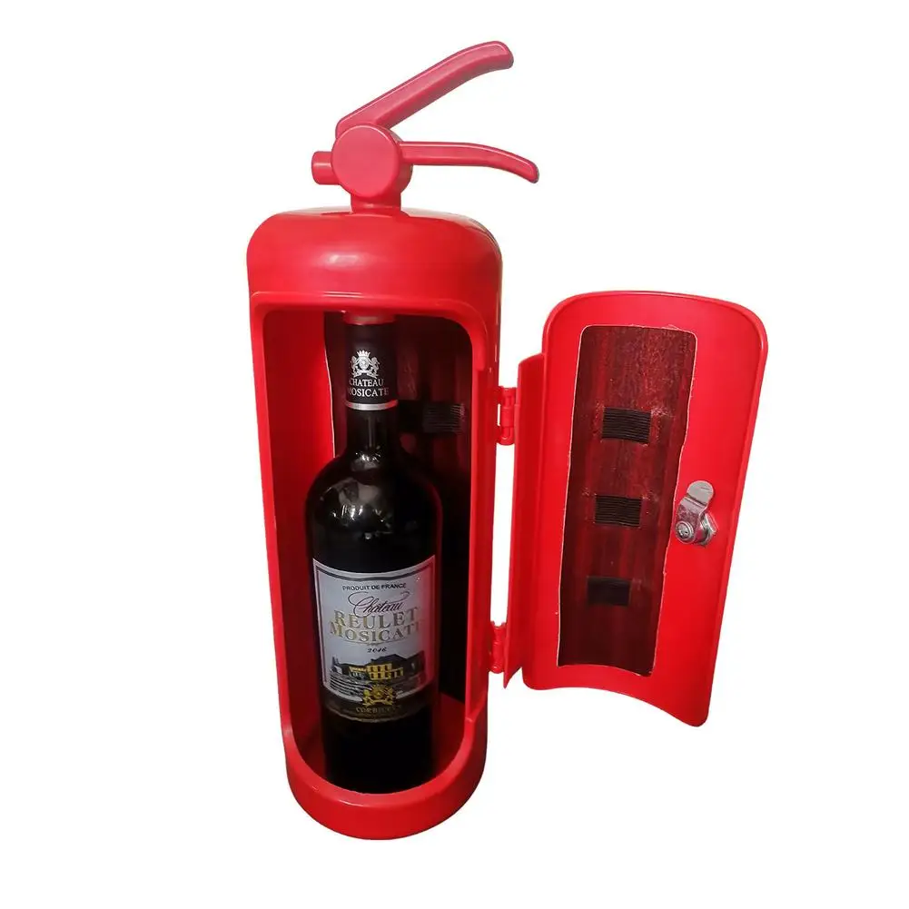 

Новинка, подставка для вина, стойка для винных бутылок, стойка для хранения с огнетушительной формой с замком и ключом для вина