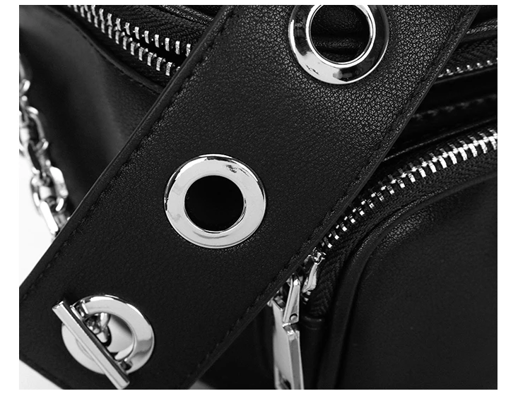 

Wide strap Women bags High quality PU leather shoulder bag black designer Chain female Handbags 2021