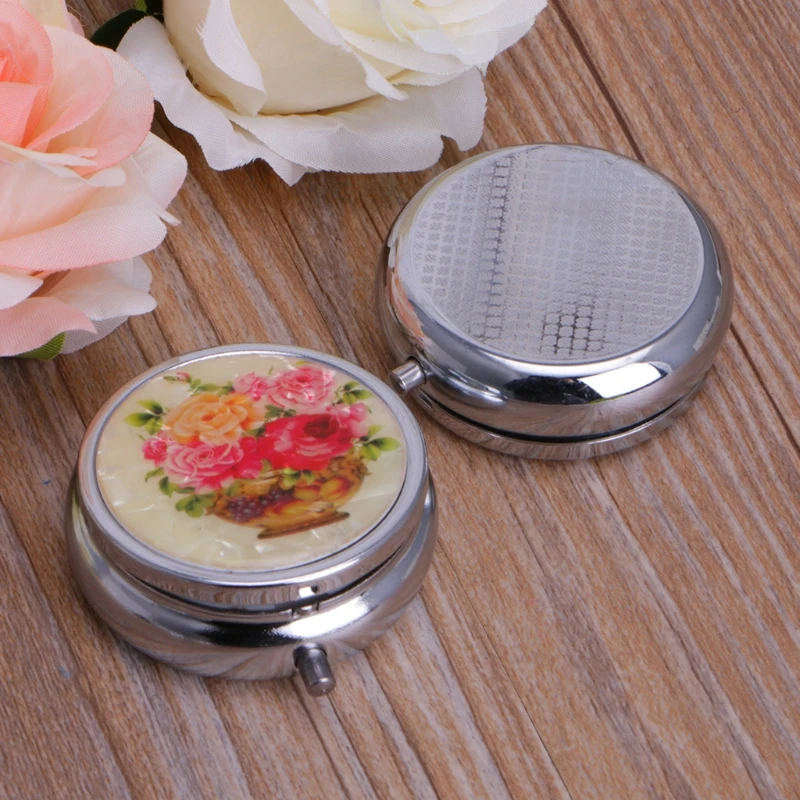 

Pill Medicine First Aid Health Care Storage Floral Print Box Container Organizer