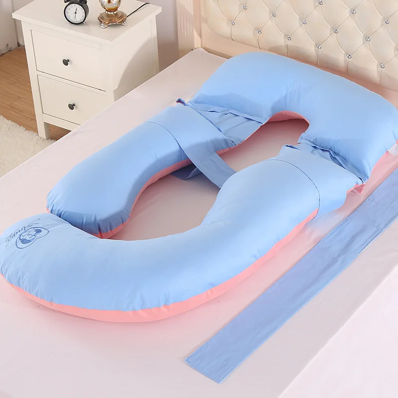 

1Piece Cotton U-Shaped Maternity Pillow Pregnancy Pillow Breastfeeding Pillow Abdomen Support Waist Protection Women Side Pillow