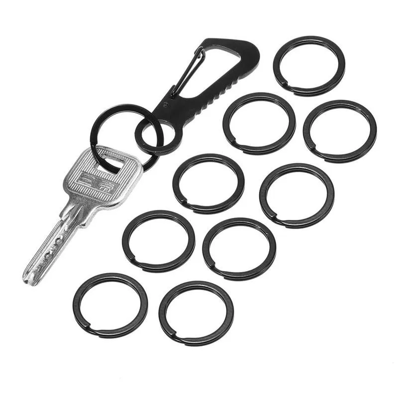 1/5/10 Pcs Keys Chains Key Rings Black Ring Iron Accessories Home Carabiner Camping Outdoor Pendant | Спорт и развлечения