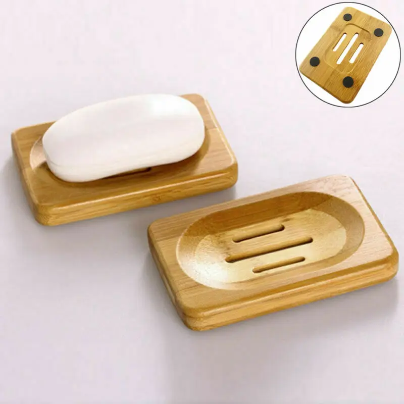 Поднос для мыла из натурального бамбука держатель стеллаж хранения дома ванной