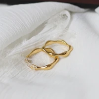 amaiyllis 18k gold bamboo sonic rings gold color female index finger rings for women summer jewelry gift