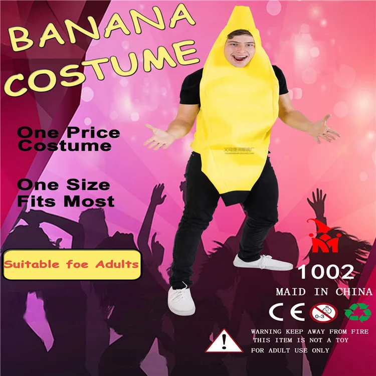 Carnival Clothing Men Cosplay Adult Fancy Dress Funny Sexy Banana Costume Novelty Halloween Christmas Party Decorations |