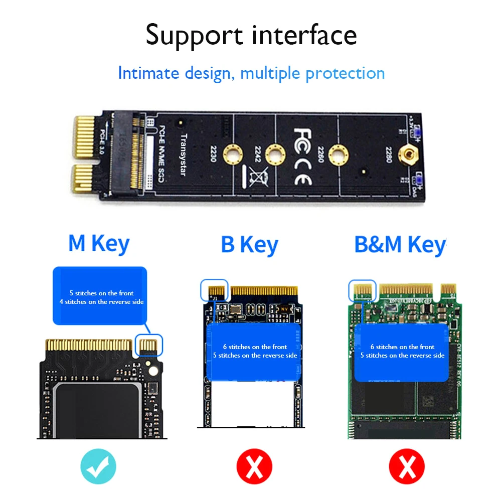 

PCI-E Adapter PCIE to M2 Adapter M.2 NVME SSD Convert Adapter Card For MacBook Air Pro Retina 2013-2017 NVME/AHCI SSD Upgrad Kit