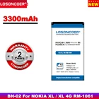 BN-02 BN02 3300mAh 3,7 V мобильный телефон сменная батарея для Nokia XL  XL 4G RM-1061 RM-1030 RM 1061