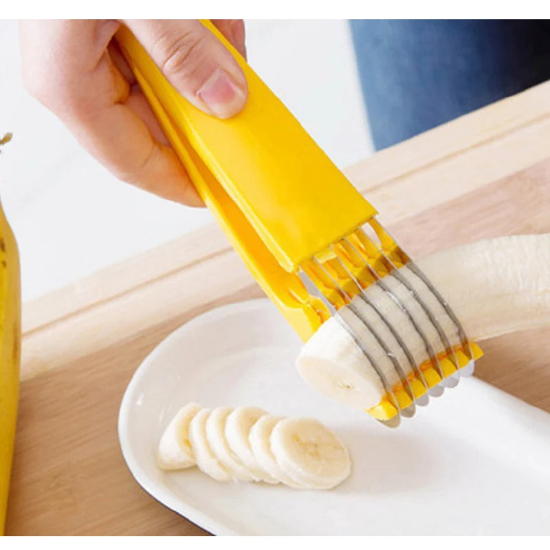 Home Kitchen Tool Vegetable Peeler Salad Slice Stainless Steel Banana Cutter Chopper Fruit Cucumber Knife C1022 a | Дом и сад