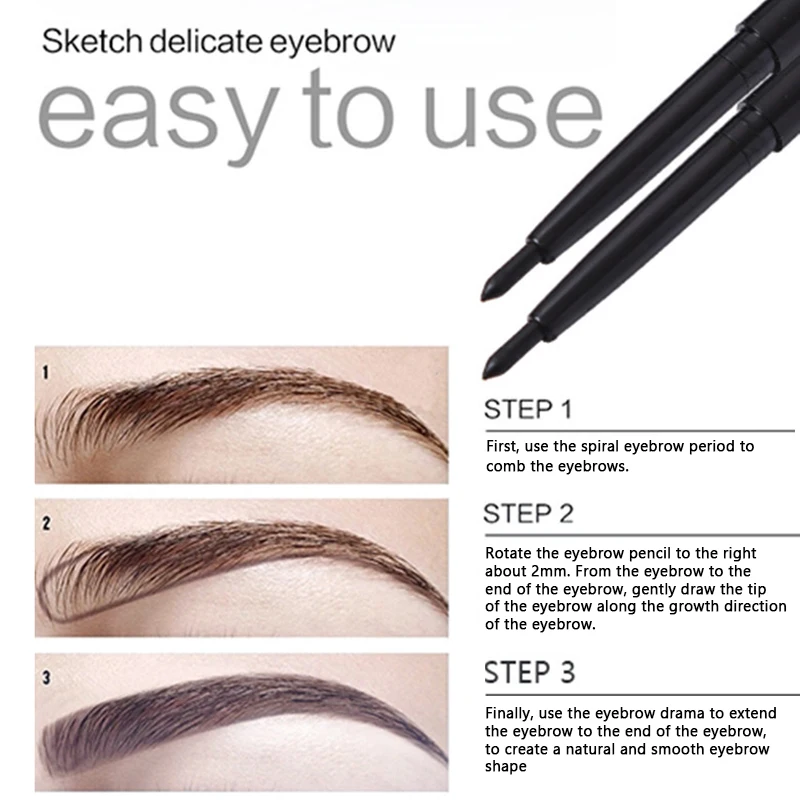 Карандаш для бровей вращающийся водостойкий устойчивый к поту | Канцтовары офиса