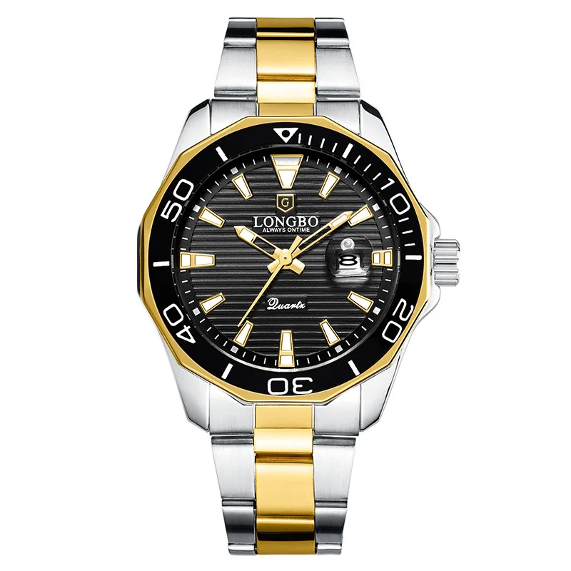 

Luminous Casual Calendar Steel Band Waterproof Quartz Men's Watch