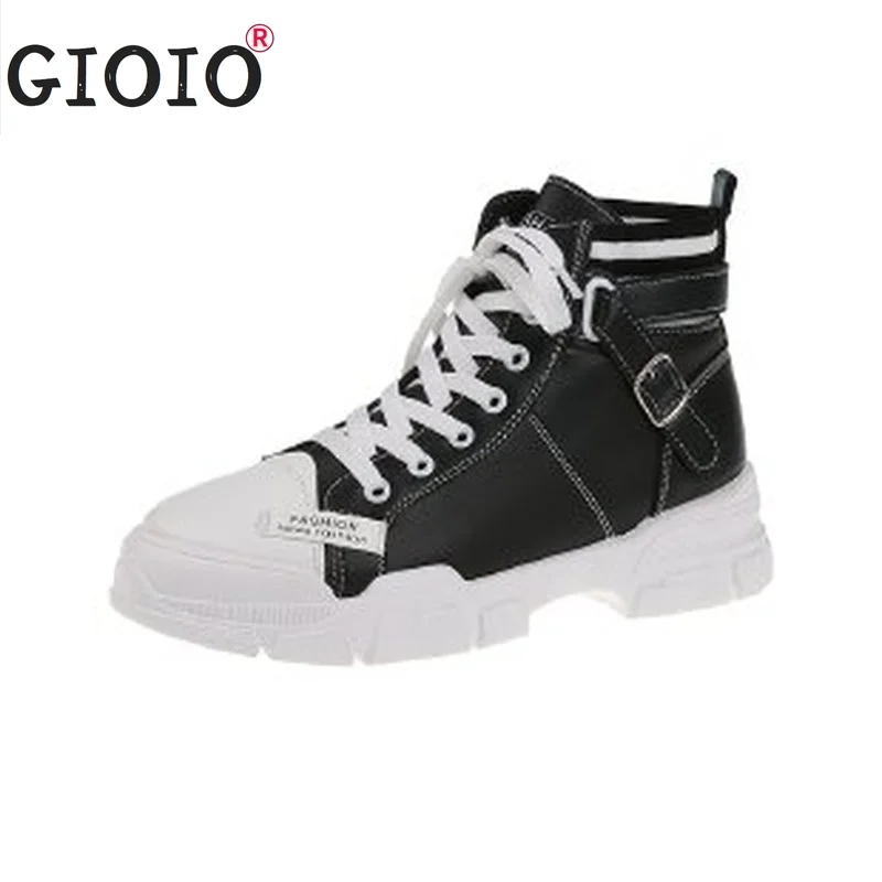 

Женские ботильоны на весну-осень, дышащие удобные эластичные ботинки на платформе, со шнуровкой, 2021