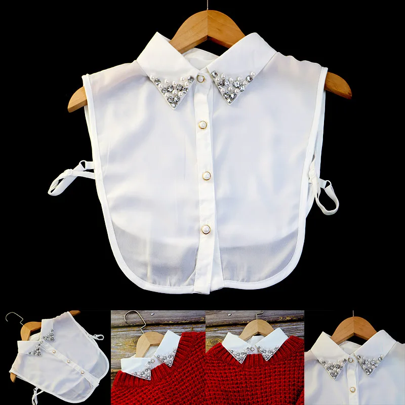 Рубашка с фальшивым воротником и стойкой женская блузка свитер аксессуары для