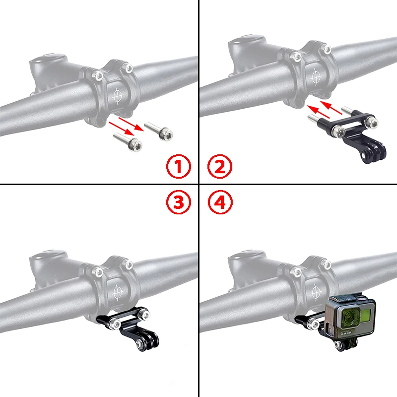 teyssor bicycle handlebar stem mount rack for gopro bracket camera adaptersports camera cnc alloy anodized bike front mount free global shipping