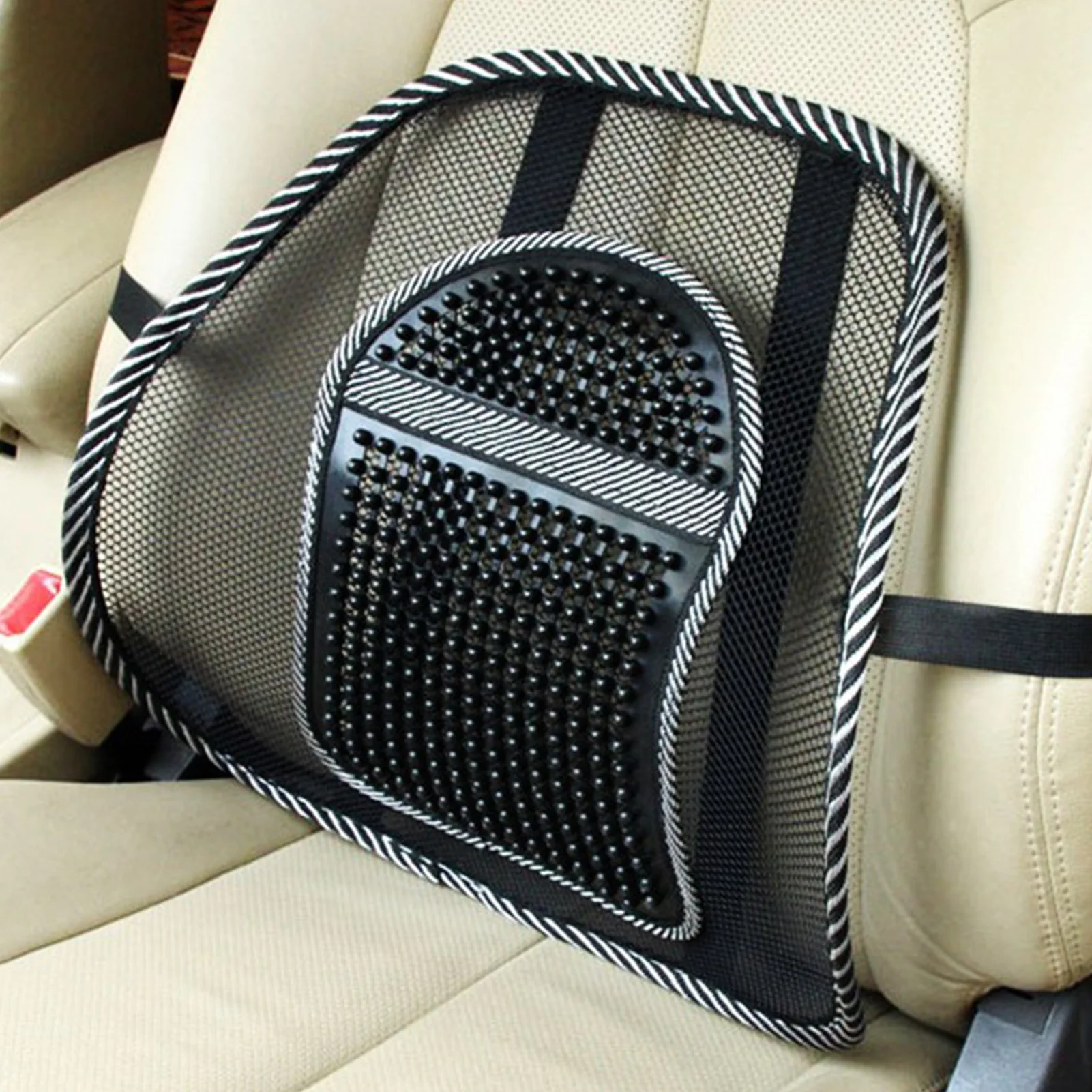 

Ice Silk Breathable Mesh Car Seat Back Cushion Waist Back Support Pad Chair Massage Relief Lumbar Brace Protection Pad