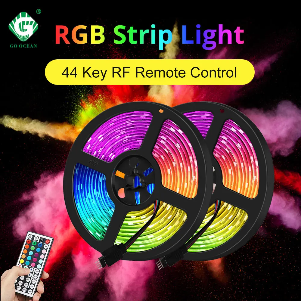 5 м 10 водонепроницаемый светодиодный RGB ленточный светильник SMD5050 RF пульт