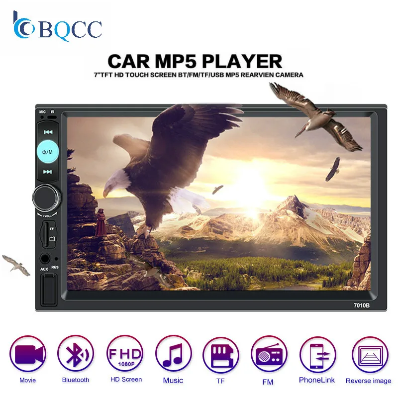 Мультимедийное автомобильное радио 2 din плеер авторадио с камерой заднего вида