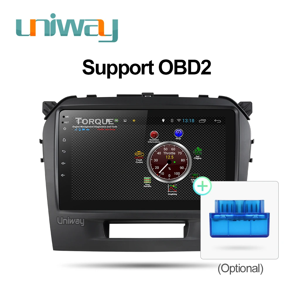 Автомагнитола uniway MWTL15 2 + 32 ГБ android 8 1 gps с рулевым колесом для suzuki vitara 2015-2016 |