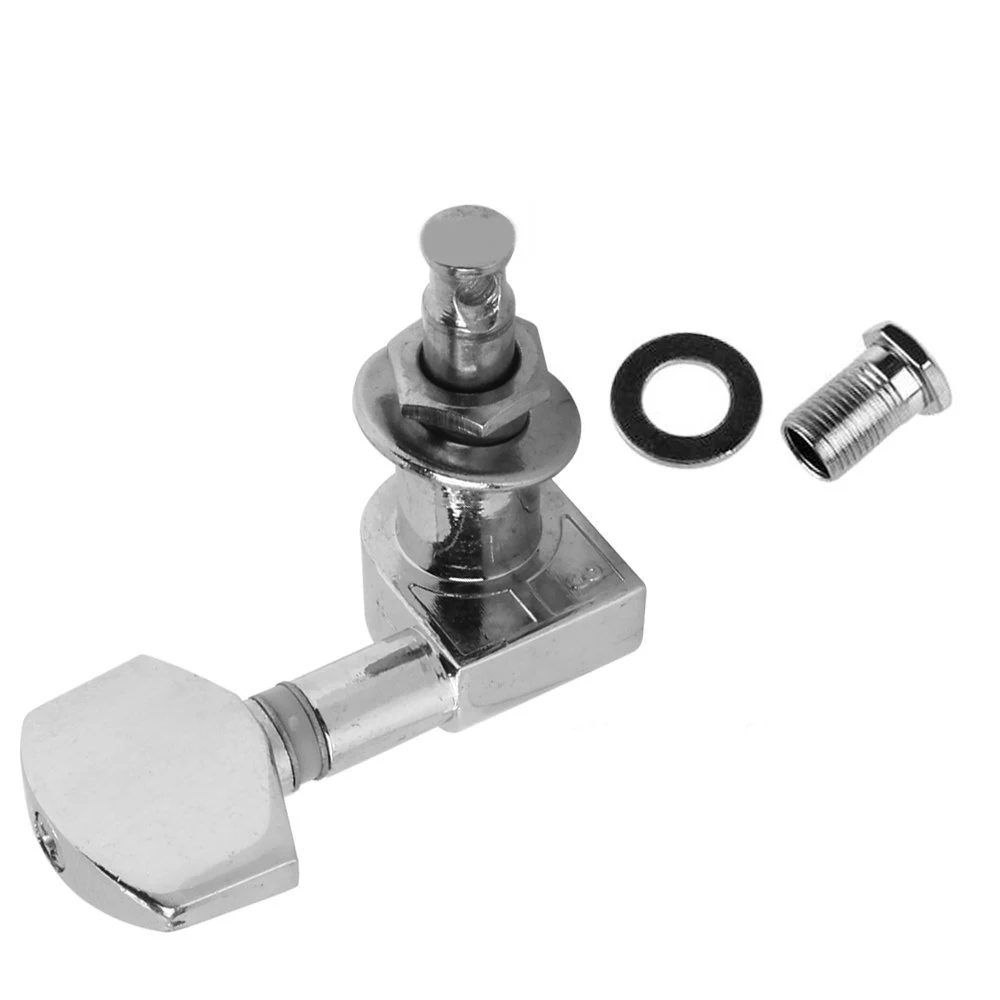 

6pcs Sliver Acoustic Guitar Machine Heads Knobs Guitar String Tuning Peg Tuner Stringed Instruments (3 for Left + 3 for Right)