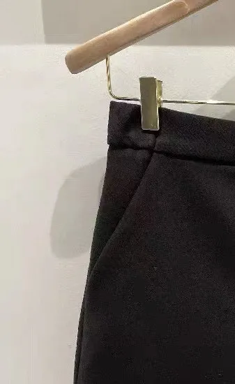 

Women's Black Skirt Shorts A-line Elastic Waist Back Zipper 2021 New Office Ladies Fashion Sexy Shorts