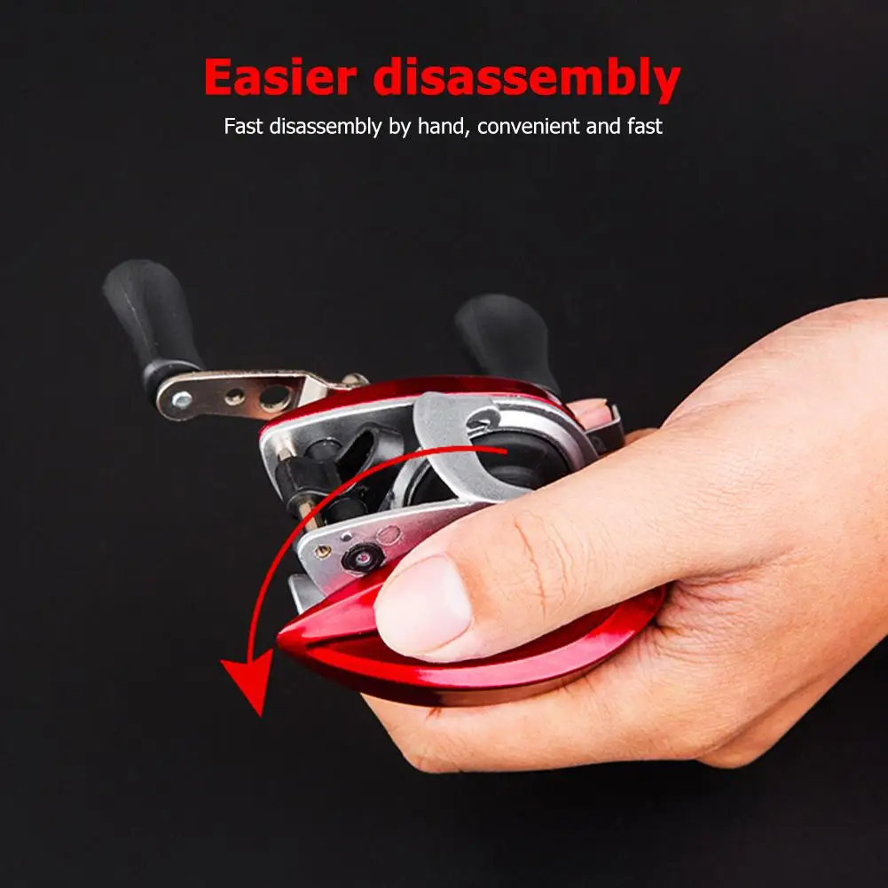 

Portable Spinning Reel Bearings Waterproof Right Hand Baitcasting with Line Fishing Tackle Outdoor Easy Fishing Carrying