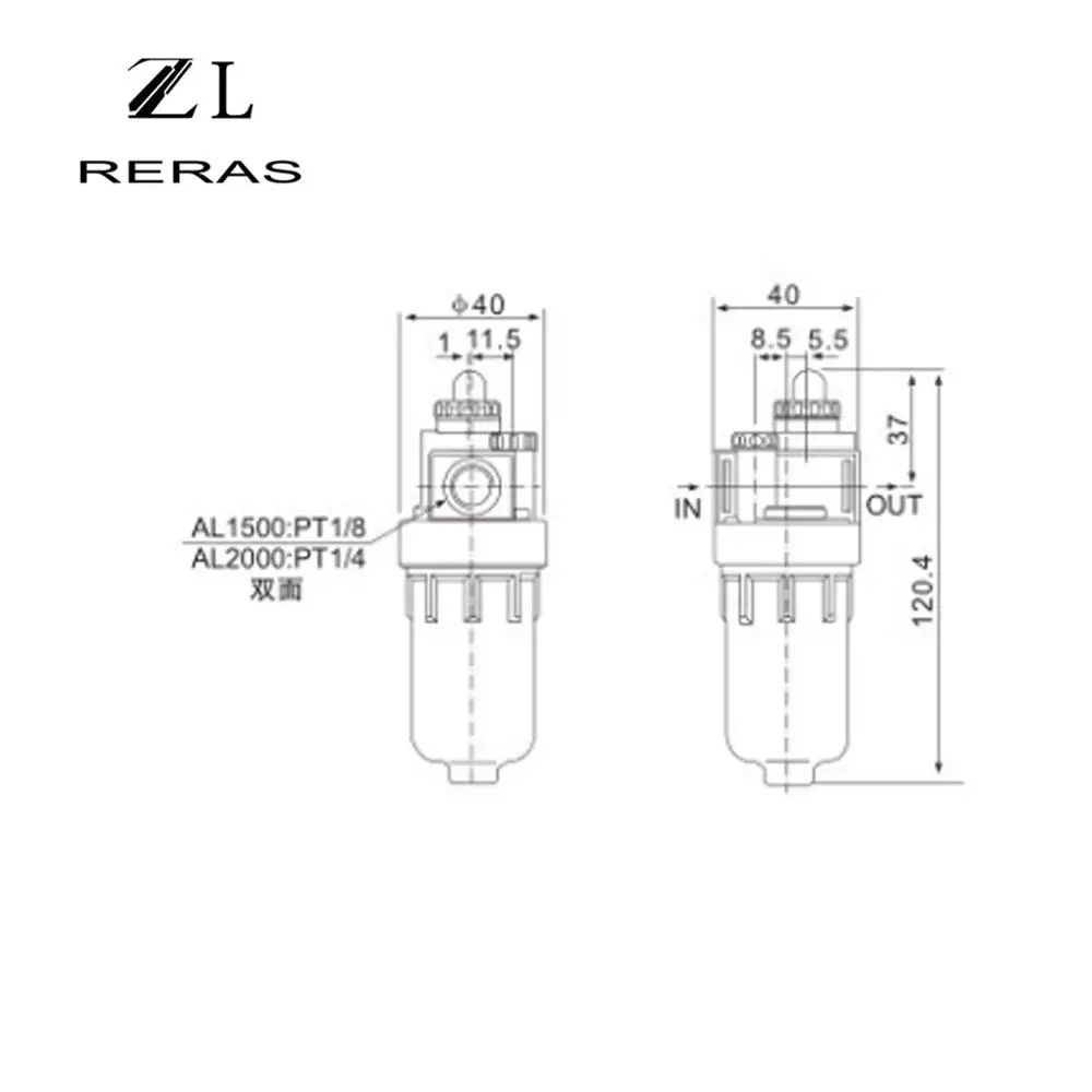 Новый AL2000 серии пневматический G1/4 &quotисточник воздуха лечебный блок фильтр