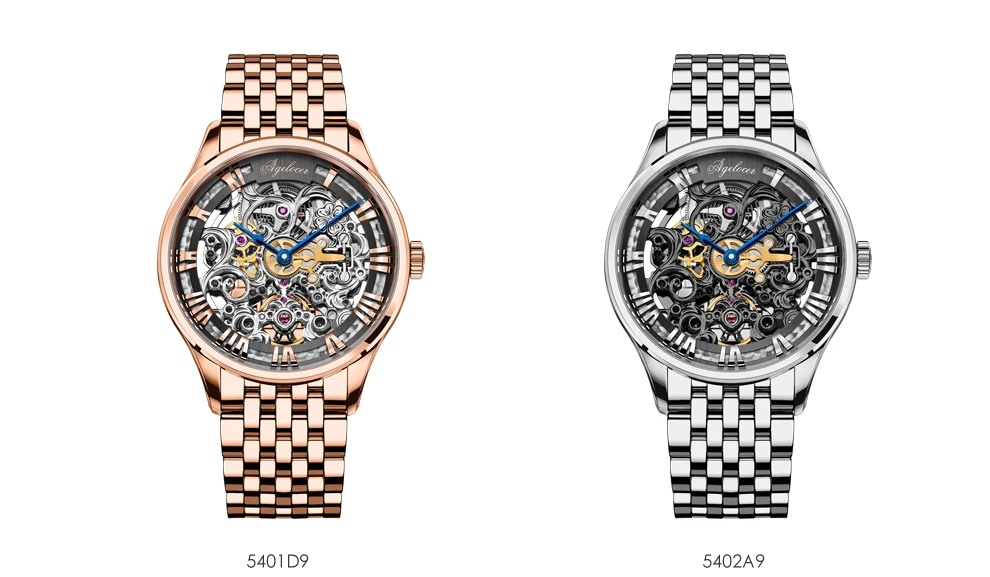 AGELOCER Reloj швейцарские черные мужские часы-скелетоны кожаные спортивные часы запас хода 80H часы наручные часы Relogio Masculino