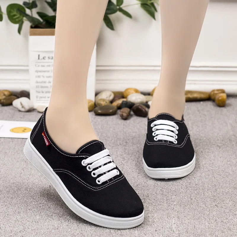 2019 Women flats classic spring/autumn fashion women's shoes round toe canvas designer sneakers zapatillas mujer Y1-98 | Обувь