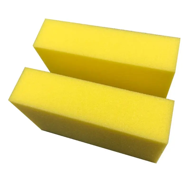 

5 Pcs Yellow Car Wash Wax Square Sponge Extra Soft Large Size Washing Cellulose Super Absorbent Multi-use Cleaning Tool