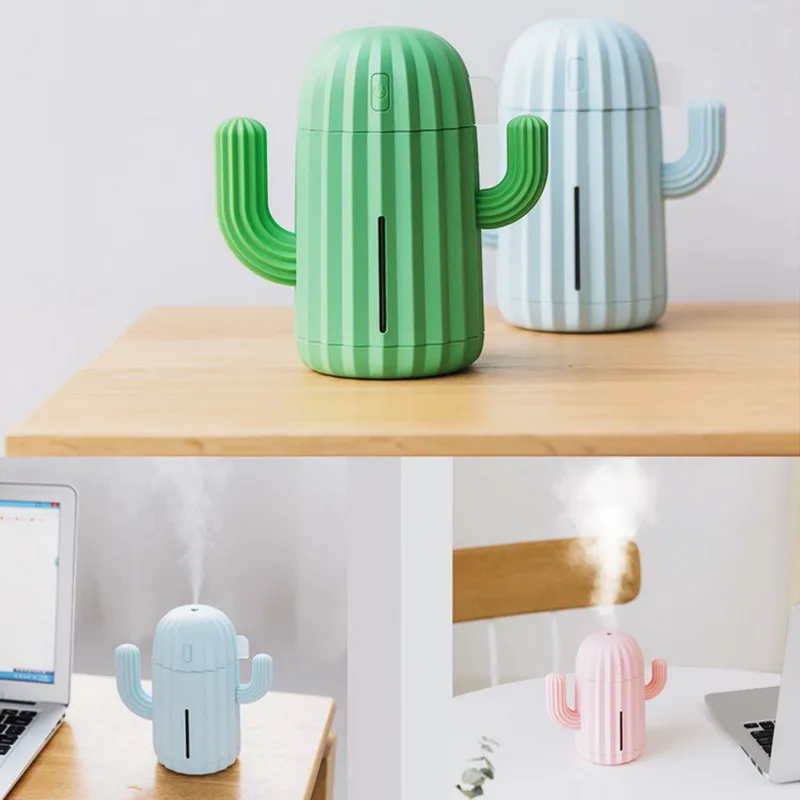 340 мл увлажнитель воздуха кактус время ароматерапия диффузор тумана Fogger мини с