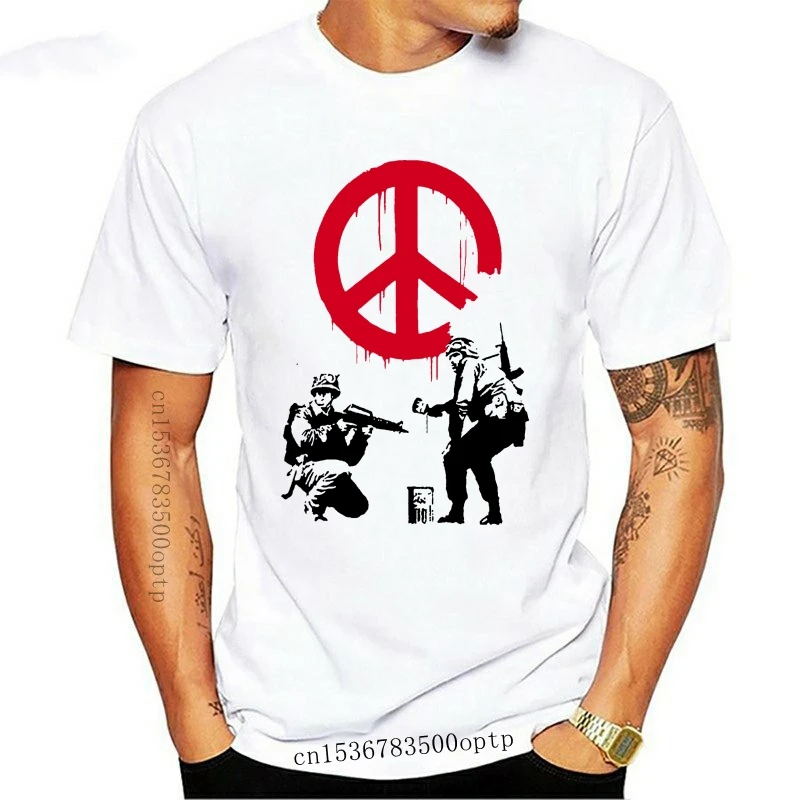 

BANKSY CND soldati MENS T SHIRT GRAFFITI STREET ART BANKSY