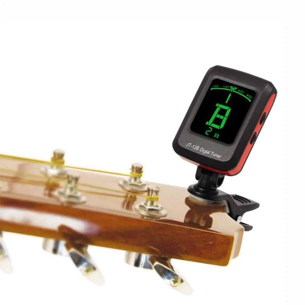 1pc Clip-on Digital Chromatic Guitar Tuner For Electric Acoustic Guitar Bass Ukulele Musical Instrument Guitar Part Accessories enlarge