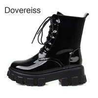 2022 winter women fashion new cross tied ankle red white goth matin boots ankle boots ladies boots big size 40 41 42 43