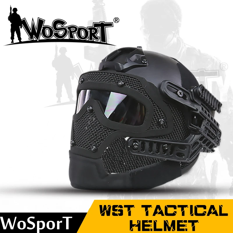 Wosport Горячий Новый Тактический Шлем BJ MH ABS код с Goggle для военных страйкбол