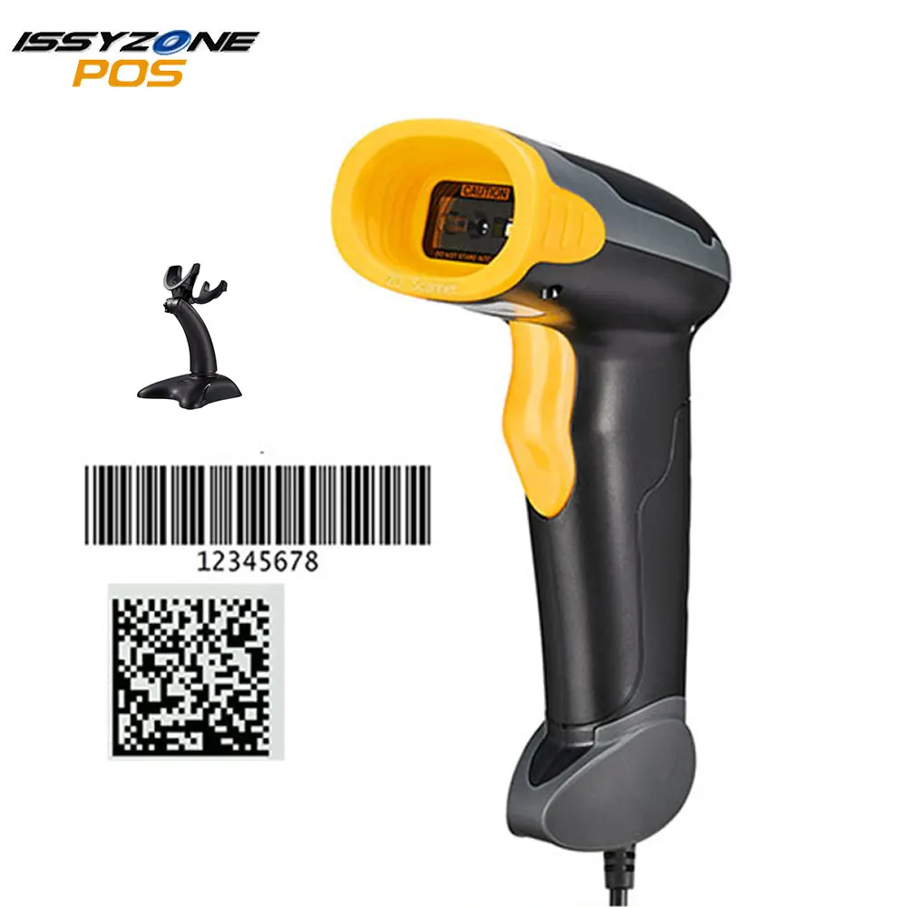 ISSYZONEPOS сканер штрих кода 1D лазерный считыватель кодов 433 МГц беспроводной 2D QR
