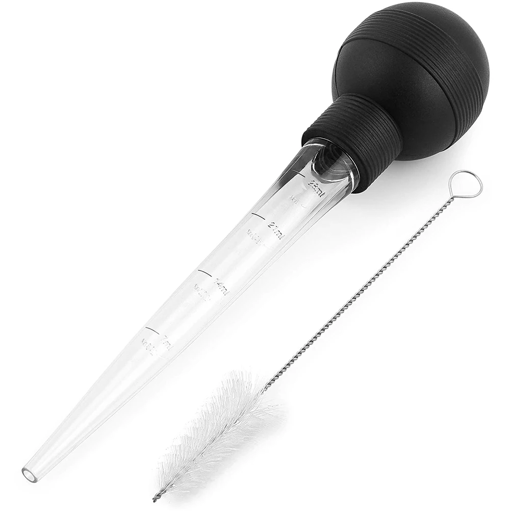 

2021 Cooking Food Grade Syringe Baster For Cooking Basting With Detachable Round Bulb Turkey Oil Dropper Chicken Barbecue Food