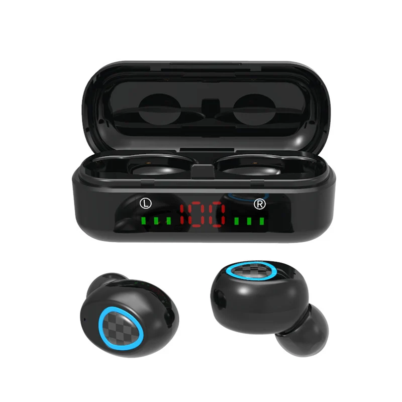 True Wireless Headset TWS V7 Bluetooth Earphone In Ear Sports with mic LCD Power Display Earbuds | Электроника
