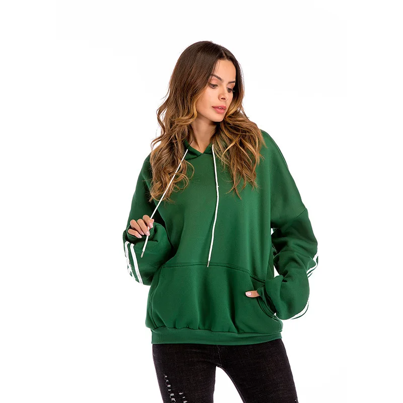 

Harajuku Hooded Coat Loose Long Sleeve Solid Color Hooded Plus Large Size Retro Korean Version Fashion Hoodie Autumn and Winter