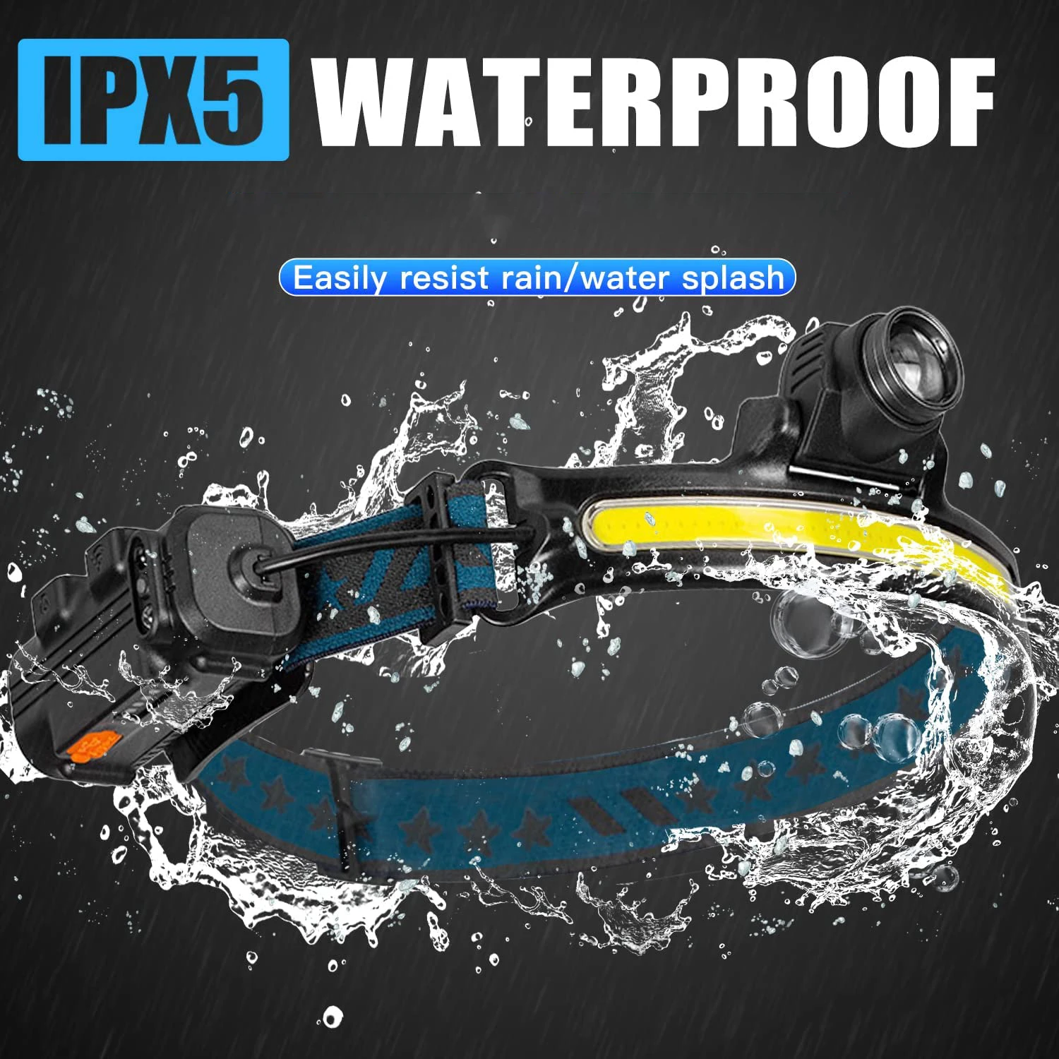 Led Headlamp Motion Sensor XPG+COB Head Lamp USB Rechargebale Flashlight with Built-in 2000mAh Battery for Fishing Running | Освещение