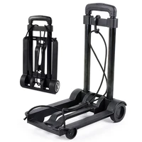portable folding hand truck with wheels telescopic black heavy duty lightweight cart for luggage moving