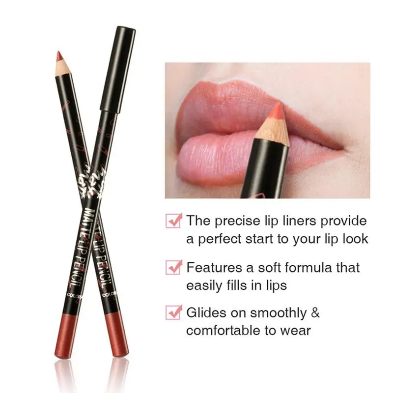 

24Pcs Lip Liner Pencils Matte Makeup Waterproof Lipstick Pen Soft Lip Pencil Lip Shaping Lipstick Pencil For Women Girls