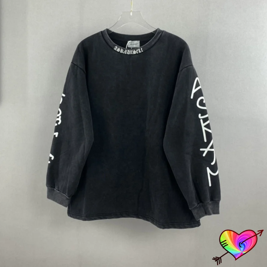 Футболка с длинным рукавом для мужчин и женщин футболка принтом логотипа ASKYURSELF