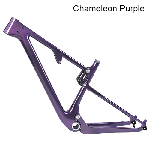 Chameleon purple Полная карбоновая подвеска велосипедная рама 29er MTB через ось 12 мм карбоновая подвеска BMX горные велосипеды горные велосипедные рамы - Цвет: Chameleon purple