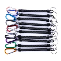 security key chain holder safety coil carabiner rope tool safety belt clip hook multi purpose security key holders fishing tool