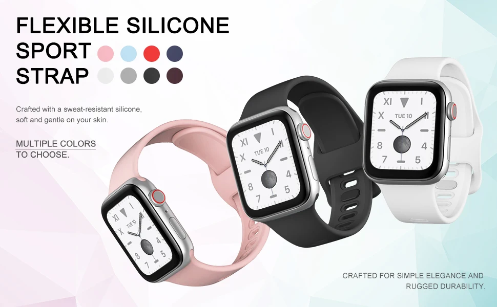 Силиконовый ремешок для Apple watch band 44 мм 40 мм Apple watch 5 4 3 2 1 iWatch band 38 мм 42 мм спортивный жидкий ремешок для часов браслет ремень